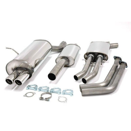 sistema di scarico 2x70mm per BMW 320i/323i/328i M52 E46 Sedo/Coupé/Touring (Cod. T-02BM005-19)