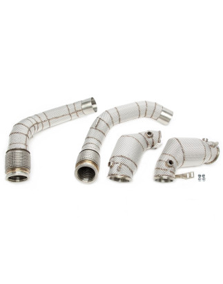 Downpipe con protezione termica and convertitore cataliticoper BMW 5er Serie M5 F90, 8er Serie M8...