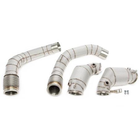 Downpipe con protezione termica and convertitore cataliticoper BMW 5er Serie M5 F90, 8er Serie M8...
