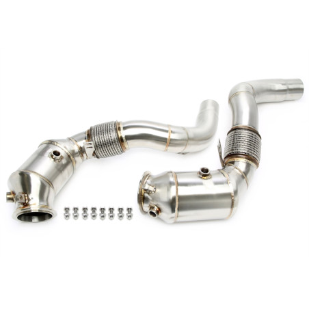 Downpipe tranne convertitore catalitico con flex pipeper BMW 5 serie G30,G30N, 7 serie G11N/G12... (