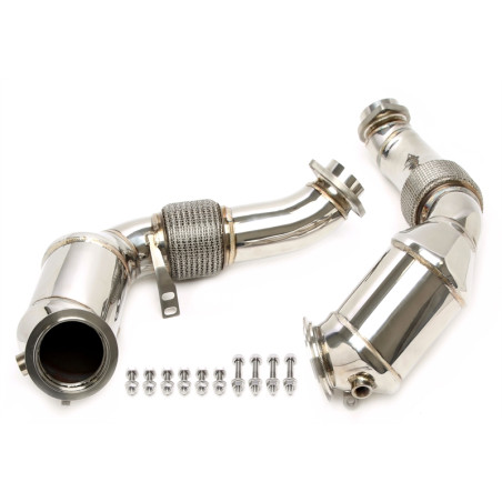 Downpipe tranne convertitore catalitico con flex pipeper BMW 5 serie F07,F10,F11, 6 serie F12,F... (
