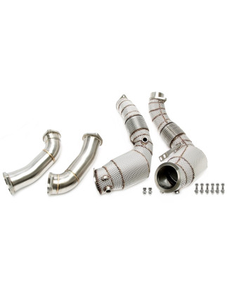 Downpipe con protezione termica and convertitore cataliticoper BMW 5er Serie M5 F90, 8er Serie M8...