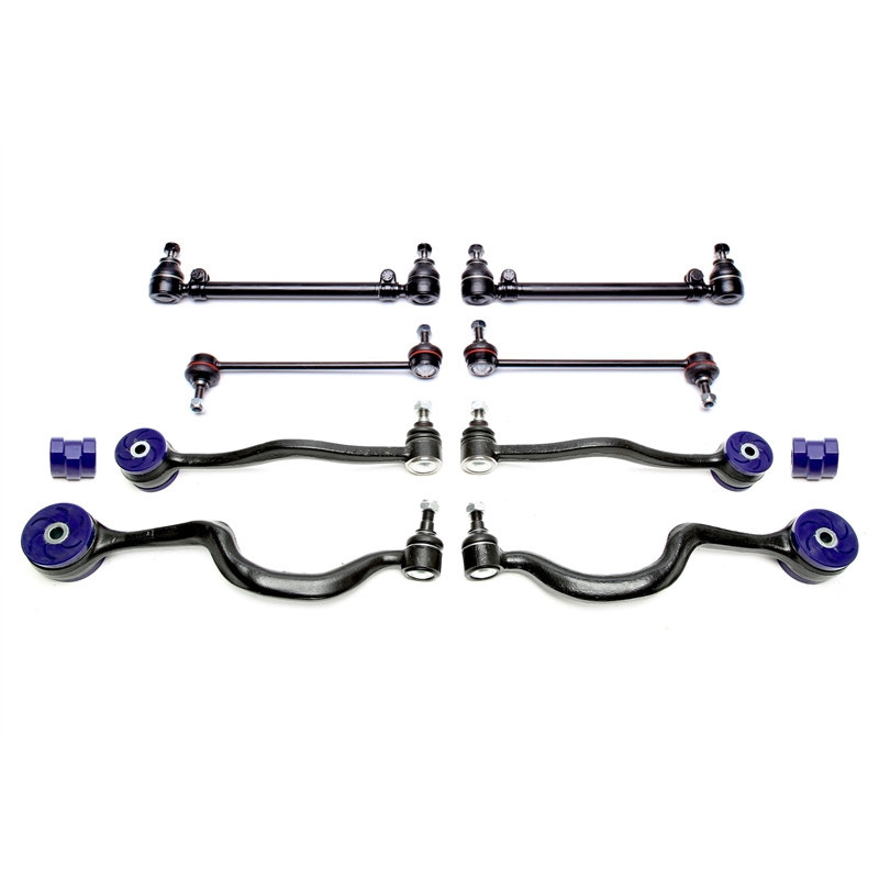 Braccio oscillante set  ant. 10 pieces conboccole poliuretano per BMW 5 serie E34 con 24mm rod (Cod.