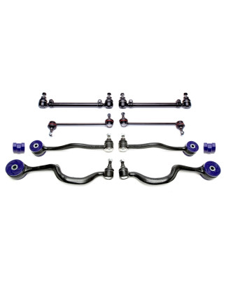 Braccio oscillante set  ant. 10 pieces conboccole poliuretano per BMW 5 serie E34 con 25mm rod (Cod.