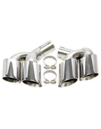 terminale di scarico a vite cover oval in chrome/glossyper BMW X6er serie (E71) (Cod. T-96BM003)