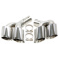 terminale di scarico a vite cover oval in chrome/glossyper BMW X6er serie (E71) (Cod. T-96BM003)