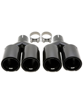 tailpipe for screw on in nero/glossyper BMW 3-6er serie (G Model) / X3/X4 serie (G Model) (Cod. T-9