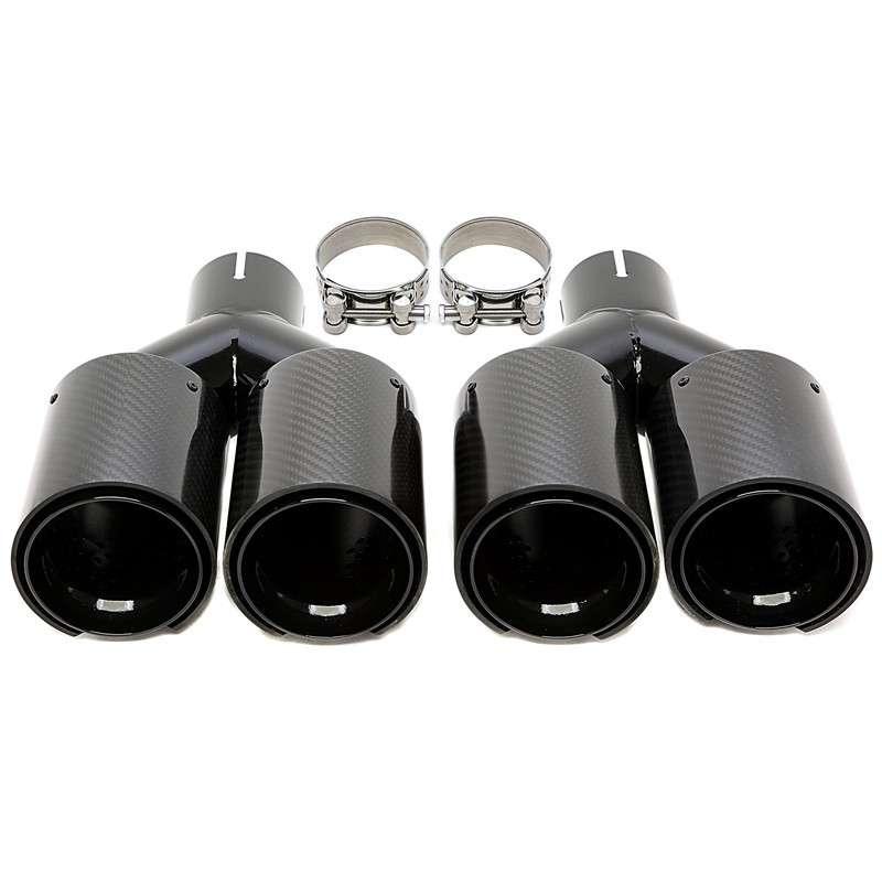  tailpipe for screw on in nero/glossyper BMW 3-6er serie (G Model) / X3/X4 serie (G Model) (Cod. T-9