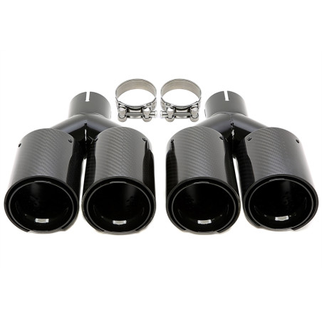  tailpipe for screw on in nero/glossyper BMW 3-6er serie (G Model) / X3/X4 serie (G Model) (Cod. T-9