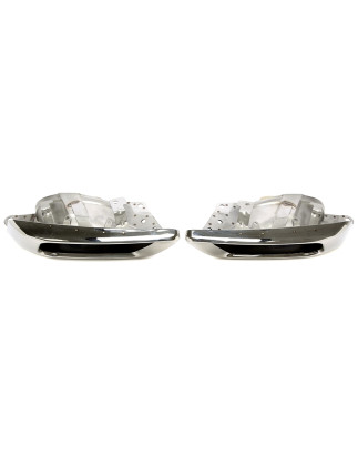 terminale di scarico a vite "small square mouth" in chrome/glossyper BMW X5-X7er serie (G05/G06/... 