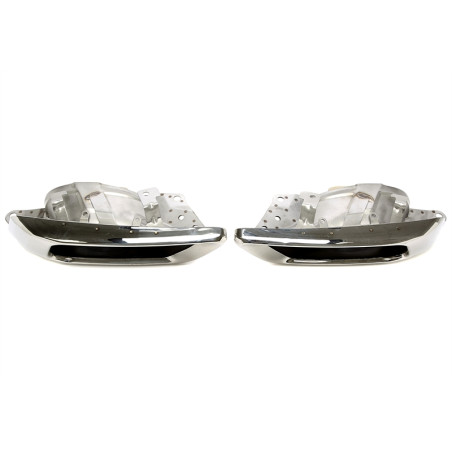 terminale di scarico a vite "small square mouth" in chrome/glossyper BMW X5-X7er serie (G05/G06/... 