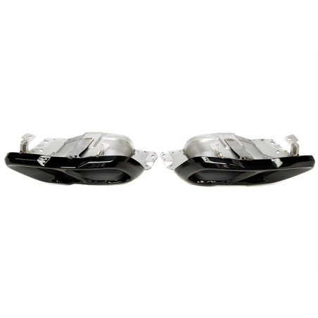 terminale di scarico a vite "sport square mouth-1" in nero/glossyper BMW X5-X7er serie (G05/G06/... 