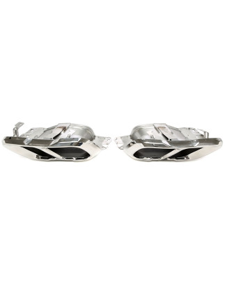 terminale di scarico a vite "sport square mouth-2" in chrome/glossyper BMW X5-X7er serie (G05/G0... 