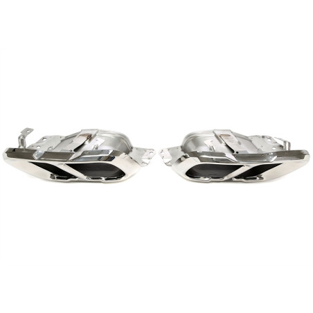 terminale di scarico a vite "sport square mouth-2" in chrome/glossyper BMW X5-X7er serie (G05/G0... 