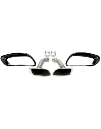 terminale di scarico a vite in chrome/glossyper  BMW X6er serie (E71) (Cod. T-96BM016)