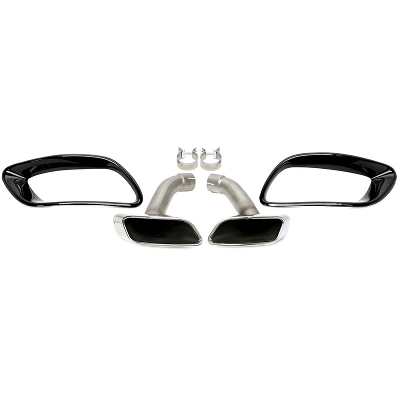 terminale di scarico a vite in chrome/glossyper  BMW X6er serie (E71) (Cod. T-96BM016)