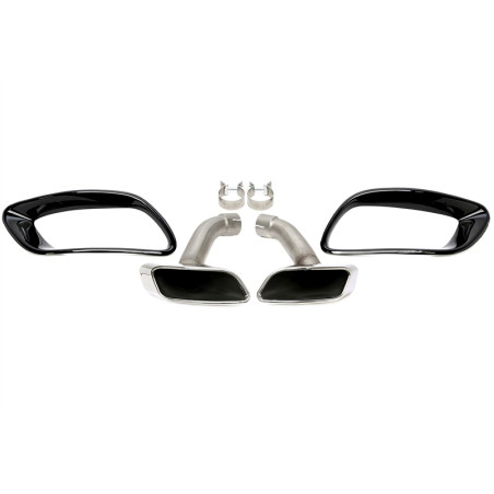 terminale di scarico a vite in chrome/glossyper  BMW X6er serie (E71) (Cod. T-96BM016)