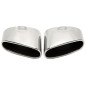  weld-on tailpipe in chrome/glossyper  BMW X5er serie (E70) (Cod. T-96BM017)