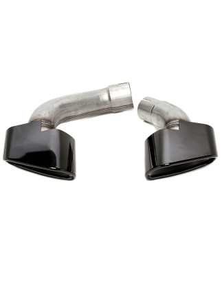 terminale di scarico a vite in nero/glossyper BMW X5er serie tranne 35i (F15) (Cod. T-96BM019)