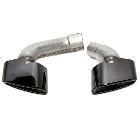 terminale di scarico a vite in nero/glossyper BMW X5er serie tranne 35i (F15) (Cod. T-96BM019)