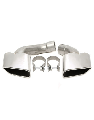terminale di scarico a vite "big square mouth-1" in chrome/glossyper BMW X5er serie con M Tuning... 