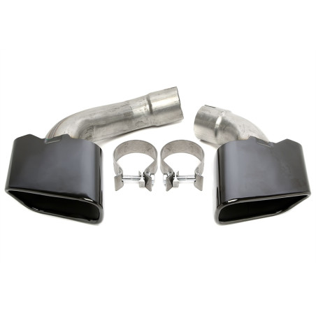 terminale di scarico a vite "big square mouth-2" in nero/glossyper BMW X5er serie con M-Tuning (... 