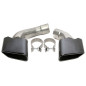 terminale di scarico a vite "big square mouth-2" in nero/glossyper BMW X5er serie con M-Tuning (... 