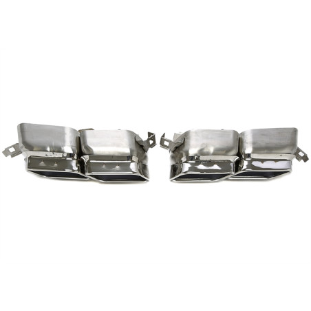 terminale di scarico a vite "single port" in chrome/glossyper BMW 7er serie (F01) (Cod. T-96BM023)