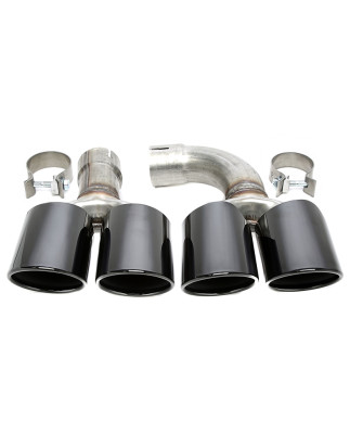 terminale di scarico a vite "double design short" in chrome/glossyper BMW X  (G01) (Cod. T-96BM038)