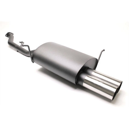 silenziatore sportivo  2x76mm per BMW 3 serie E36 Compact (Cod. T-EVOE364CE276S)