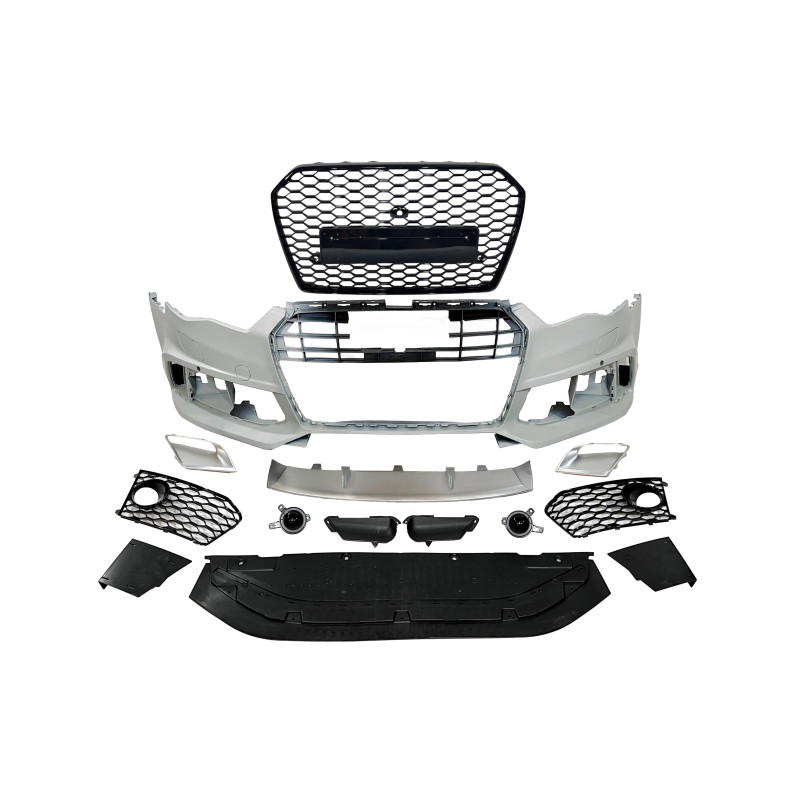 Paraurti Anteriore Audi A6 2015-2018 C7 Look RS6 Fotocamera (Cod. E-TCA6016RS66)