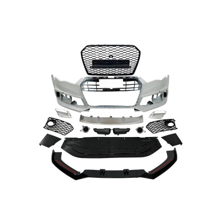 Paraurti Anteriore Audi A6 2015-2018 C7 Look RS6 Spoiler Anteriore Fotocamera (Cod. E-TCA6016RS66023