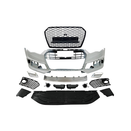 Paraurti Anteriore Audi A6 2015-2018 C7 Look RS6 Spoiler Anteriore Fotocamera (Cod. E-TCA6016RS66023