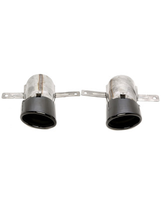 terminale di scarico a vite "single design" in nero/glossyper Mercedes Benz A-Class (W177) / CLA-...