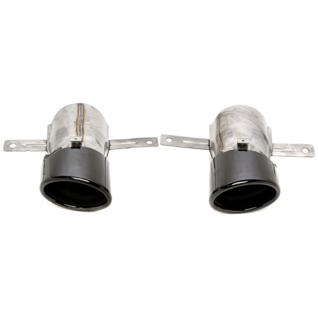terminale di scarico a vite "single design" in nero/glossyper Mercedes Benz A-Class (W177) / CLA-...