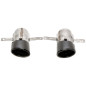 terminale di scarico a vite "single design" in nero/glossyper Mercedes Benz A-Class (W177) / CLA-...