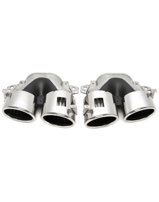 terminale di scarico a vite "double design" in chrome/glossyper Mercedes Benz A-Class (W177)/CLA-...