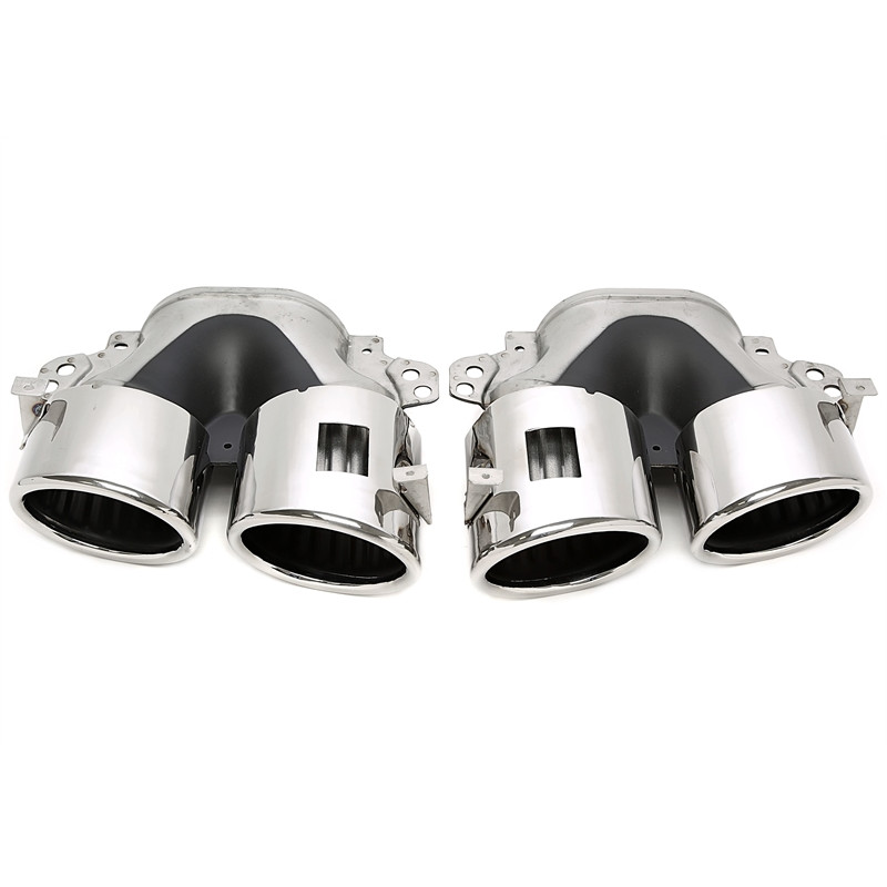 terminale di scarico a vite "double design" in chrome/glossyper Mercedes Benz A-Class (W177)/CLA-...