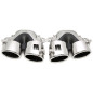 terminale di scarico a vite "double design" in chrome/glossyper Mercedes Benz A-Class (W177)/CLA-...