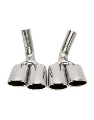 terminale di scarico a vite "double design oval sharped" in chrome/glossyper Mercedes Benz G-Clas...