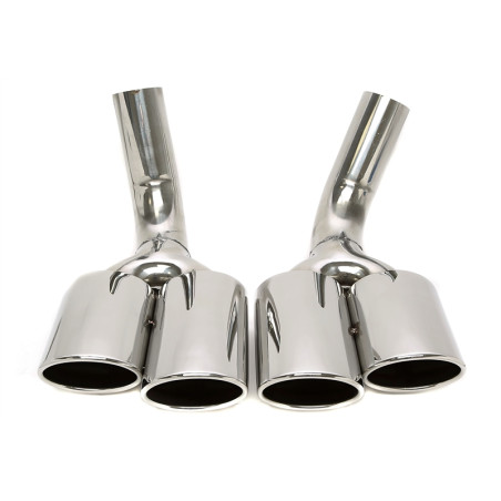 terminale di scarico a vite "double design oval sharped" in chrome/glossyper Mercedes Benz G-Clas...