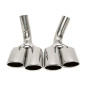 terminale di scarico a vite "double design oval sharped" in chrome/glossyper Mercedes Benz G-Clas...