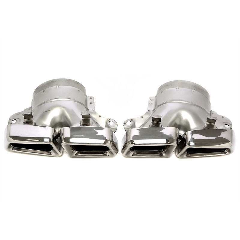 terminale di scarico a vite "double design" in chrome/glossyper Mercedes Benz ML-Class (W166) (Cod. 