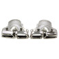 terminale di scarico a vite "double design" in chrome/glossyper Mercedes Benz ML-Class (W166) (Cod. 