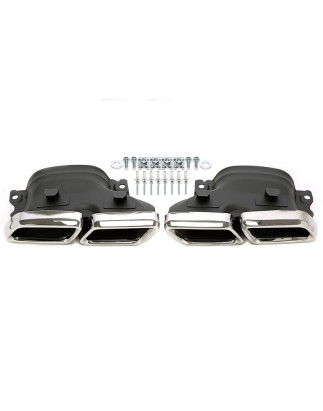 terminale di scarico a vite "double design" in chrome/glossyper Mercedes Benz C-Class (W205) / GL...