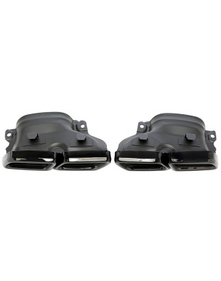 terminale di scarico a vite "double design" in nero/glossyper Mercedes Benz C-Class (W205) / GLC-...