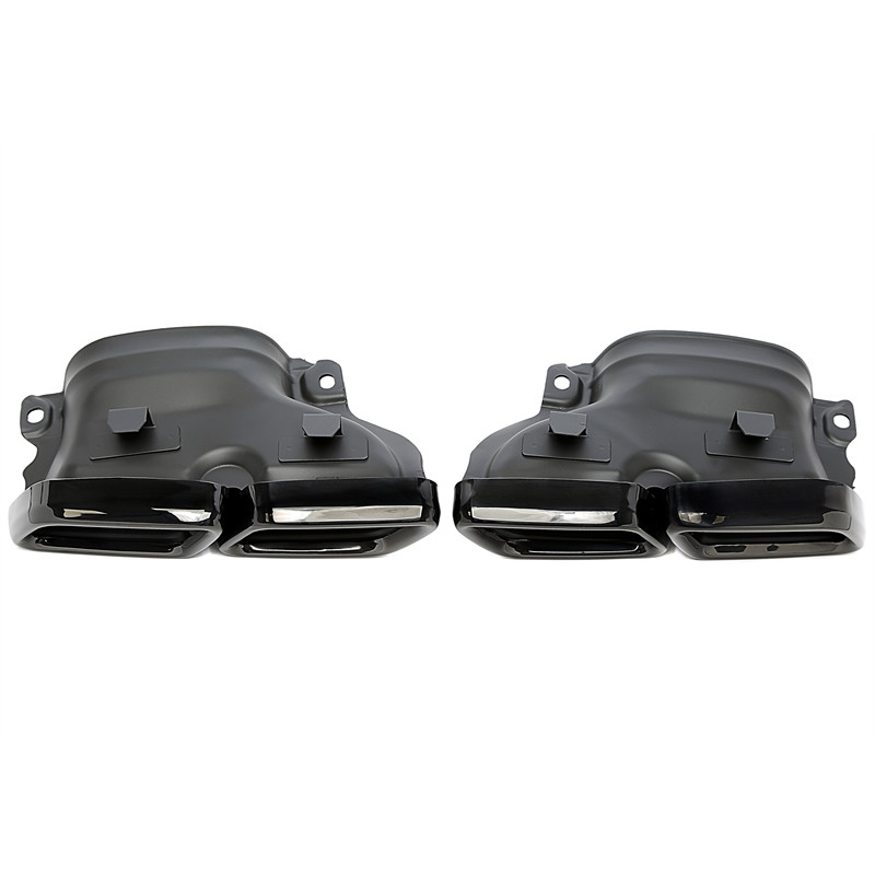terminale di scarico a vite "double design" in nero/glossyper Mercedes Benz C-Class (W205) / GLC-...