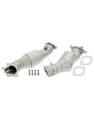 Downpipe con protezione termica and convertitore cataliticoper Nissan Skyline / GT-R R35 (Cod. T-06N
