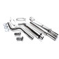 sistema di scarico 2x76mm per Opel Astra F-CC, Kadett E-CC, Kadett E Cabrio (Cod. T-EVOAFAE276)