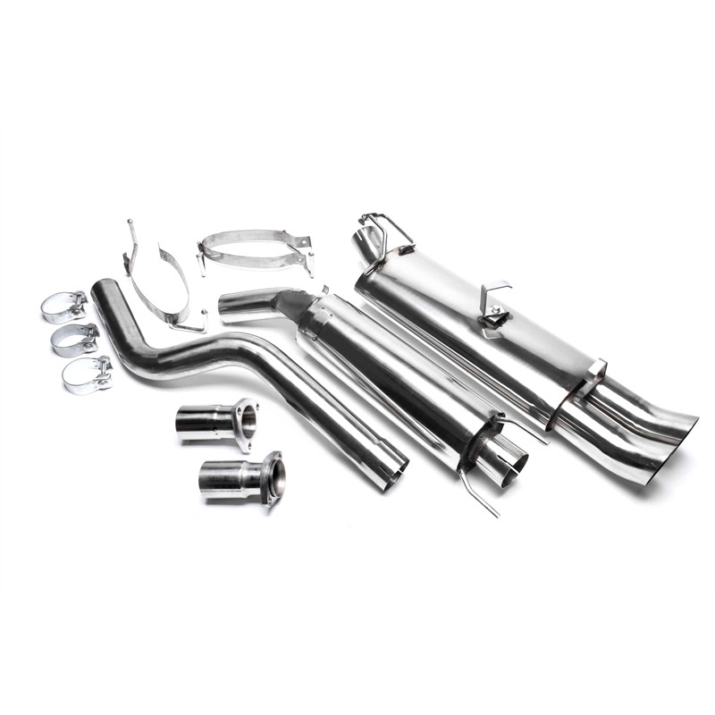 sistema di scarico 2x76mm DTM per Opel Astra F-CC, Kadett E-CC, Kadett E Cabrio (Cod. T-EVOAFAED76)